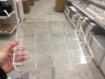 New product Ikea Swasp transparent plastic square pen holder desktop storage box cosmetics storage box