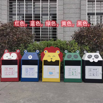 Cartoon Kindergarten Garbage Sorting Garbage Bins Outdoor Children Theme Park Litter Peel Recycling Bins