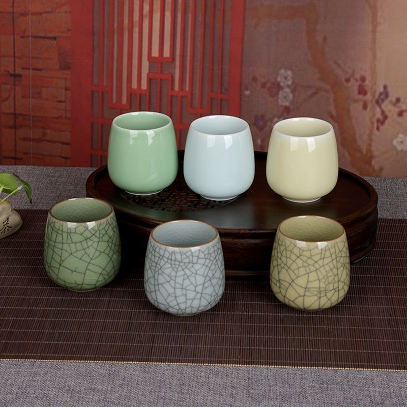 Creative Ceramic Six-Color Drink Cup Ceramic Tea Cup Office Tea Cup Chinese Tea Cup