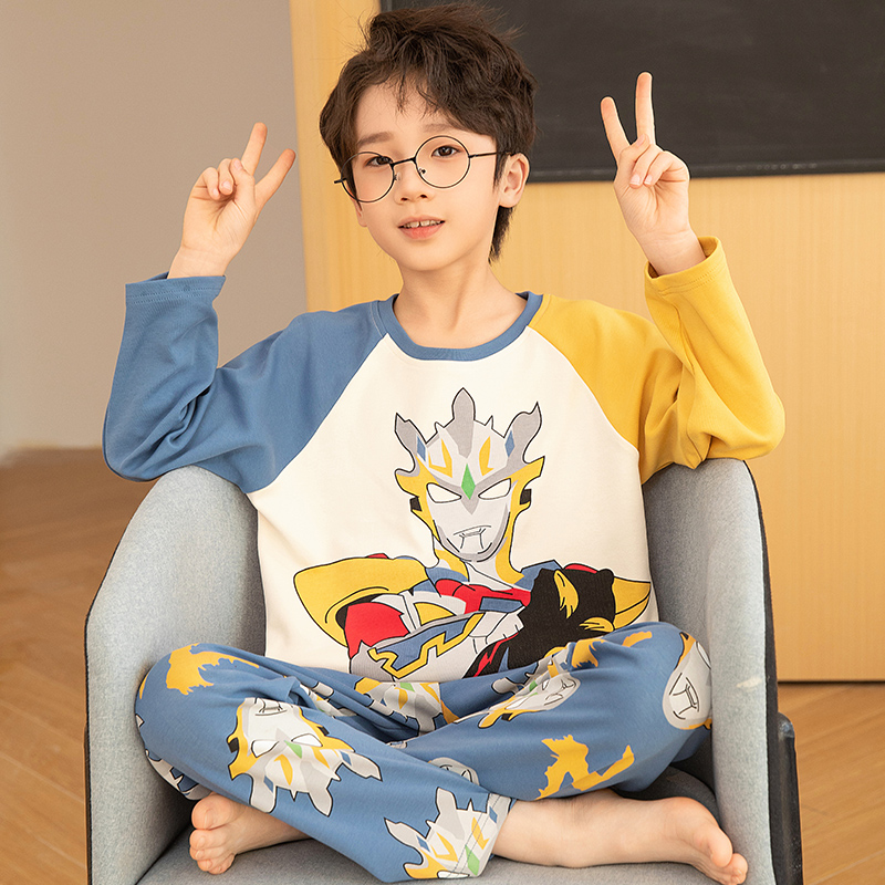 子供用パジャマ 男の子 春秋スタイル 長袖 純綿 2025年新作 男の子 新世代 ベビー 秋冬 家庭服