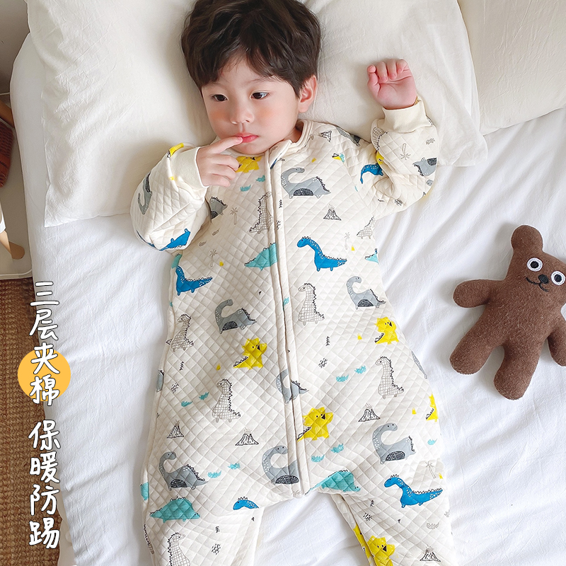 Baby Sleeping Bag Baby Spring Autumn Winter Pure Cotton Thickened Toddler Child Anti Kick Quilt Divine Instrumental Split Leg Warmth thermostatic Four Seasons