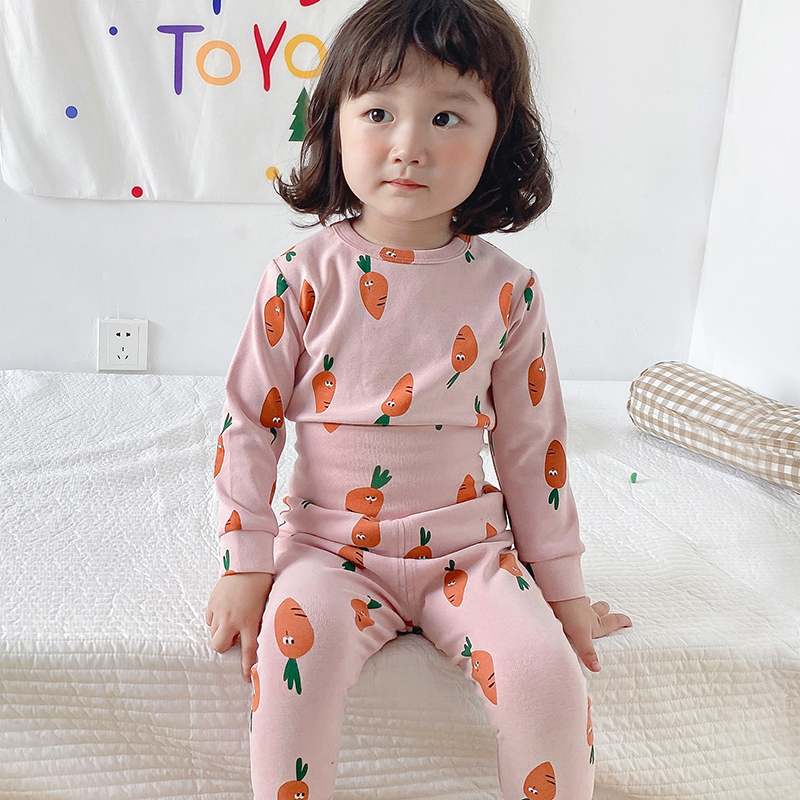 Autumn-winter children grinding lingerie suit men and women toddlers autumn clothes sanitary pants thick and high waist baby protection full cotton A class
