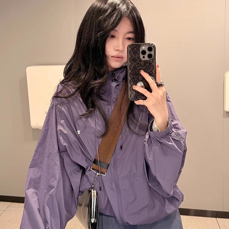 Purple Sun Protection Clothing for Women 2026 New Style Loose and Versatile Anti-Uv Short Style Breathable Thin Jacket for Small People Purple Sun Protection Clothing for Women 2026 New Style Loose and Versatile Anti-Uv Short Style Breathable Thin Jacket for Small People