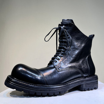 High boots retro thick sole heightening autumn and winter martin boots