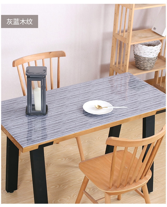PVC mềm pha lê tấm kính mat bảng retro giả gỗ khăn trải bàn màu đỏ ròng ins nước Bắc Âu và dầu chống bỏng - Khăn trải bàn mẫu khăn trải bàn ăn đẹp