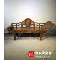 New Chinese style mahogany classical furniture African yellow rosewood imperial concubine bed toffee bed toffee chair beauty bed old wood art