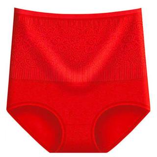 蛇年高腰中年大码女士内裤女纯棉收腹提臀产后塑身塑形三角裤1条