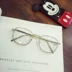 Hàn Quốc lưới đỏ với nghệ thuật retro vuông nhỏ gương phẳng sinh viên kính kim loại hoang dã khung thủy triều nam và nữ kính Kính khung