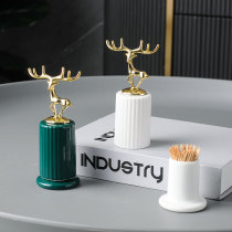 Toothpick box creative Nordic ins restaurant personalized toothpick jar portable home storage toothpick barrel light luxury toothpick barrel