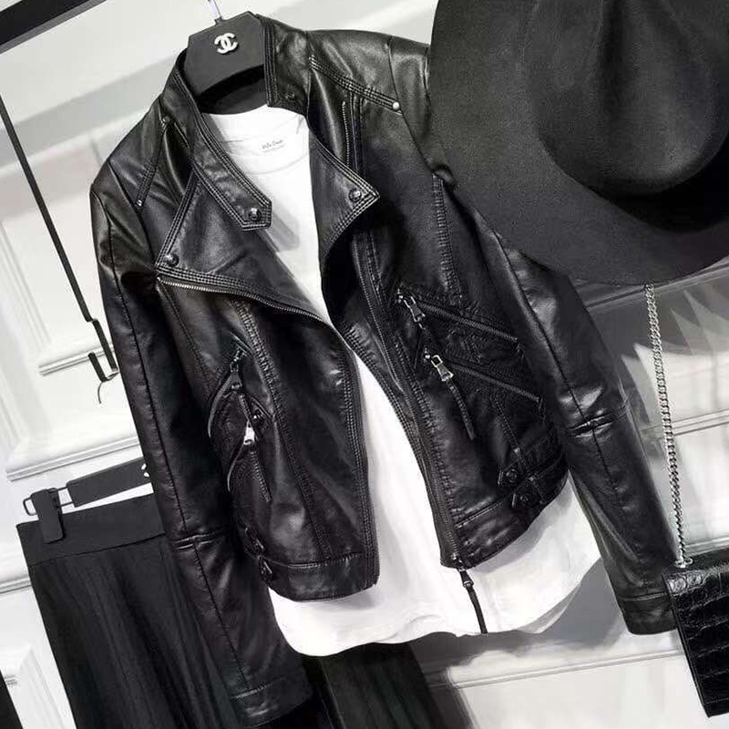 Women's Short Leather Jacket, Spring and Autumn Style, 2026 New Popular Korean Version, Slim Fit Biker Jacket, Pu Leather Jacket Women's Short Leather Jacket, Spring and Autumn Style, 2026 New Popular Korean Version, Slim Fit Biker Jacket, Pu Leather Jacket