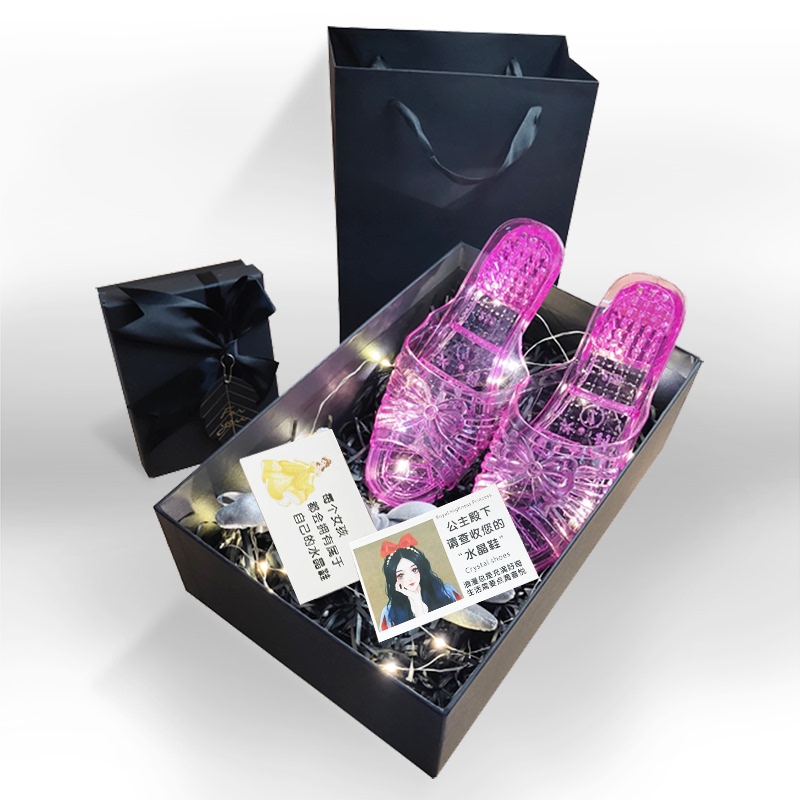 Crystal Slippers Birthday Gift with a High-End Feel, Funny and Quirky Creative Slippers for Girlfriends, Exes, or Sisters, Home Slippers