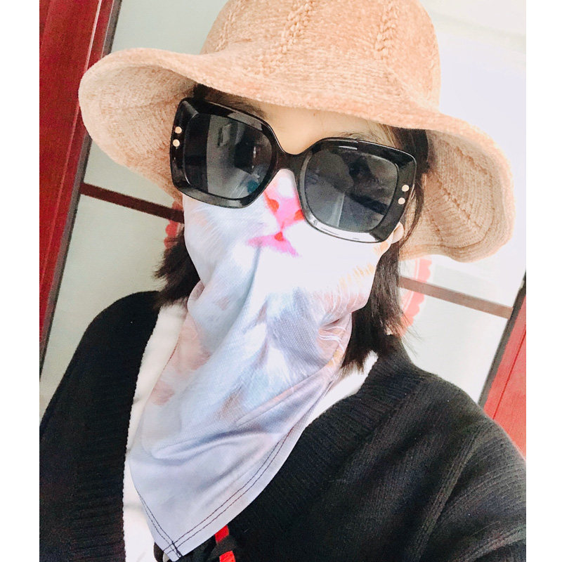 Cycling headscarf sunscreen mask anti-UV neck collar scarf face half face sports men and women summer dustproof outdoor