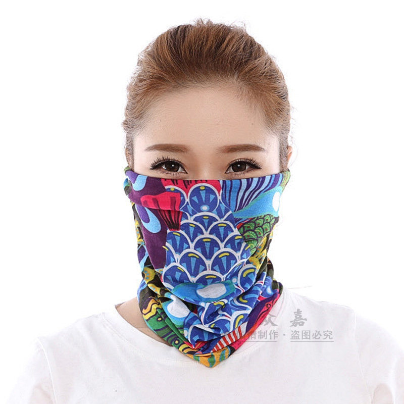Cheerful cycling headscarf bicycle sun protection UV mask for men and women's face cover summer dust-proof face