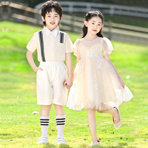 Kindergarten Graduation Photo Clothing Class Clothes Six Day Performance Clothes Princess Skirts Garden Clothes Puff Skirts Host Dresses