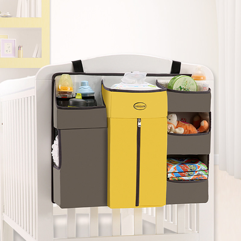 cocolle crib hanging collection na bag bedside hanging bag bedside hanging basket rack diaper table fence containing box-Taobao