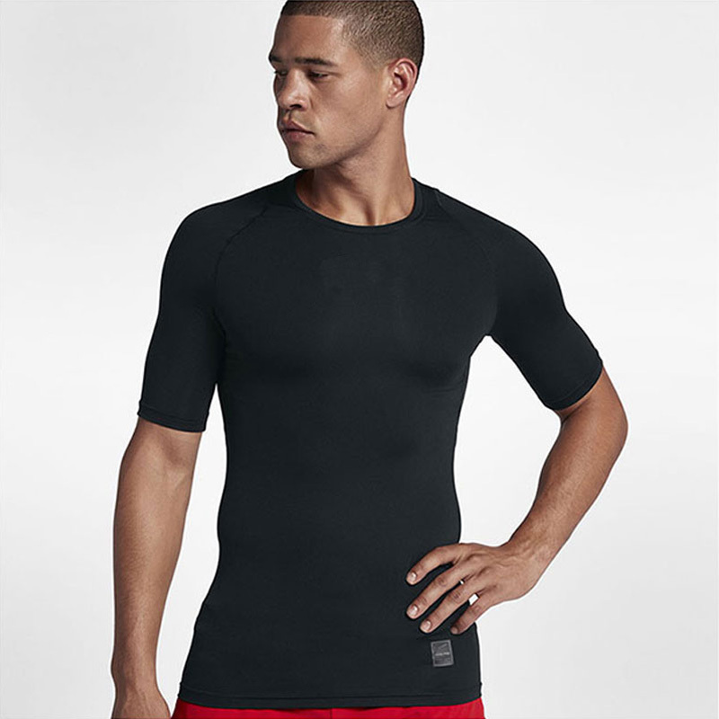 Sports Tights Short-Sleeved Men's Quick-Drying Fitness Running Basketball Training Base Shirt Breathable High-Elastic T-Shirt Half-Sleeved