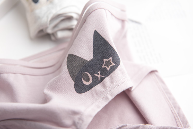 Quần lót cotton nữ 100 cotton kháng khuẩn 2018 mẫu mới giữa eo mèo và mèo dễ thương in hình tóm tắt - Tam giác quần lót su