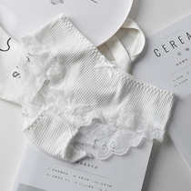 New underwear women cotton lace lace strip dress sexy cotton thread Japanese sweet girl breifs
