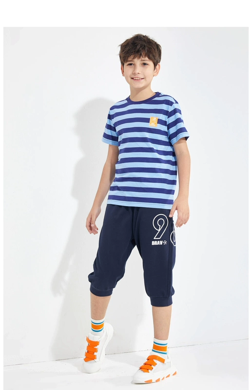 Quần Balabala dành cho bé trai, Quần cắt ngắn mùa hè cho trẻ em 2020 New Big Boys, Big Boys, Big Kids, Pure Cotton Pure Trend - Quần