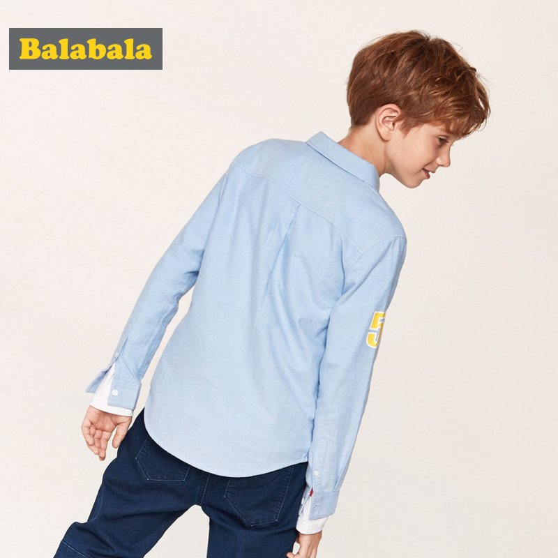 Shirt Balabala trai áo trẻ em dài tay áo 2020 mới mùa xuân giữa kỳ Kids Cao đẳng Phong cách Top.