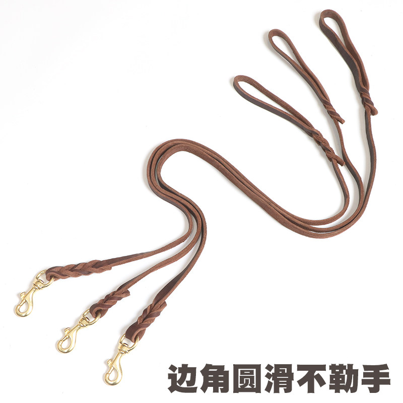 Dog Leash Large Dog Leather Leash Golden Retriever Labrador Leather Dog Chain Universal Walking Leash