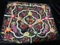 Artisanal and old embroidered pieces by ethnic minority handmade embroidery Miao