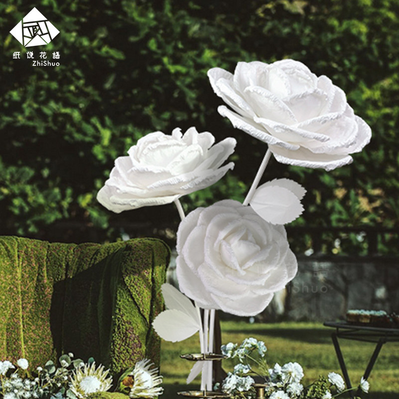 Large Three-dimensional Simulation Hand Upright Pole Flower Wedding Celebration Indoor Arrangement Props Mall Shop Window Stage Beauty Chen Road Citation-Taobao
