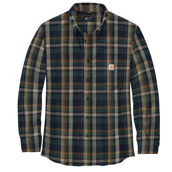 Carhartt Rugged Flex Flannel Plaid Shirt Medium Thickness Shirt 106352