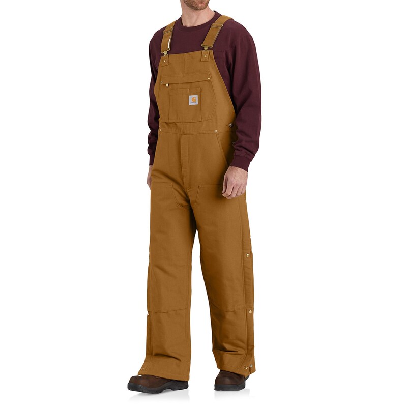 Carhartt 104393 Loose Fit Quilt-Lined Bib Overalls Cotton Overalls Carhartt 104393 Loose Fit Quilt-Lined Bib Overalls Cotton Overalls