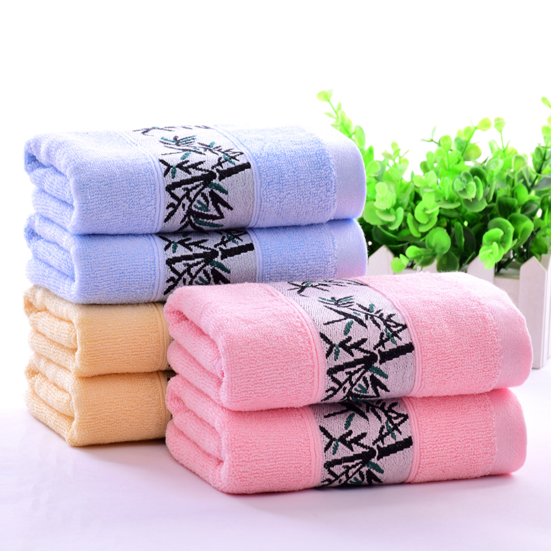 3-pack bamboo fiber towel thickened male and female adults scrub face household water absorption Wedding gift gift beauty towel