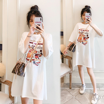 maternity clothing summer t-shirt dress skirt online red suit top summer summer fashion thin short sleeve 2021