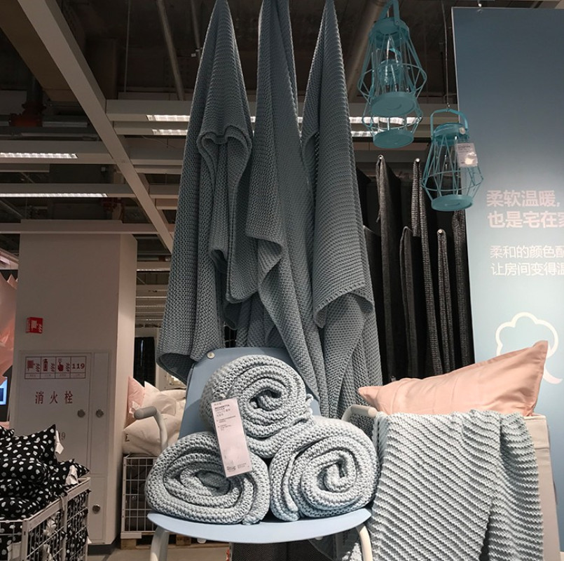 IKEA / IKEA mua trong nước Inburita chăn thường ngủ chăn sofa chăn 130 * 170cm - Ném / Chăn chăn nỉ nhung