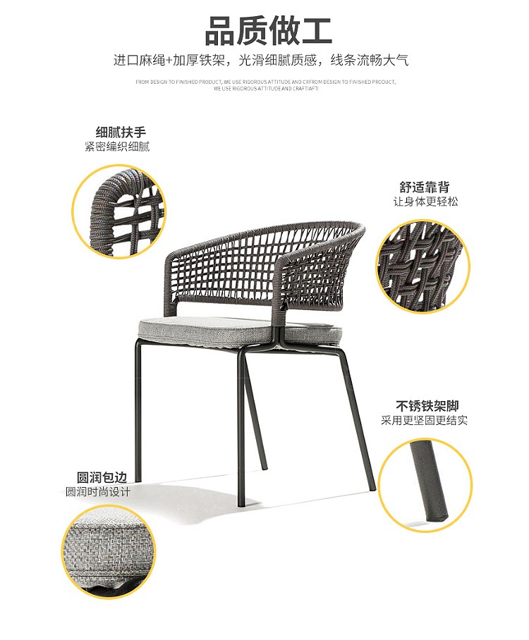 Bàn ghế ngoài trời patio đồ nội thất ban công bàn ghế biệt thự giải trí wicker ghế ba mảnh đồ nội thất khách sạn thiết kế phòng nghệ thuật bàn ghế để ban công