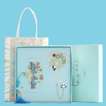 Impression Chengdu Bookmark Scenic Area Features Metal Brass Creation Fan Faces with Hand Gifts Travel Gifts to Send Teachers and Classmates