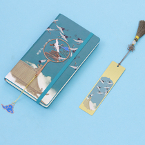 Guochao Ruihe figure classical bookmarks Chinese style gift tassel step figure Qianli Jiangshan gift carving words to send friends