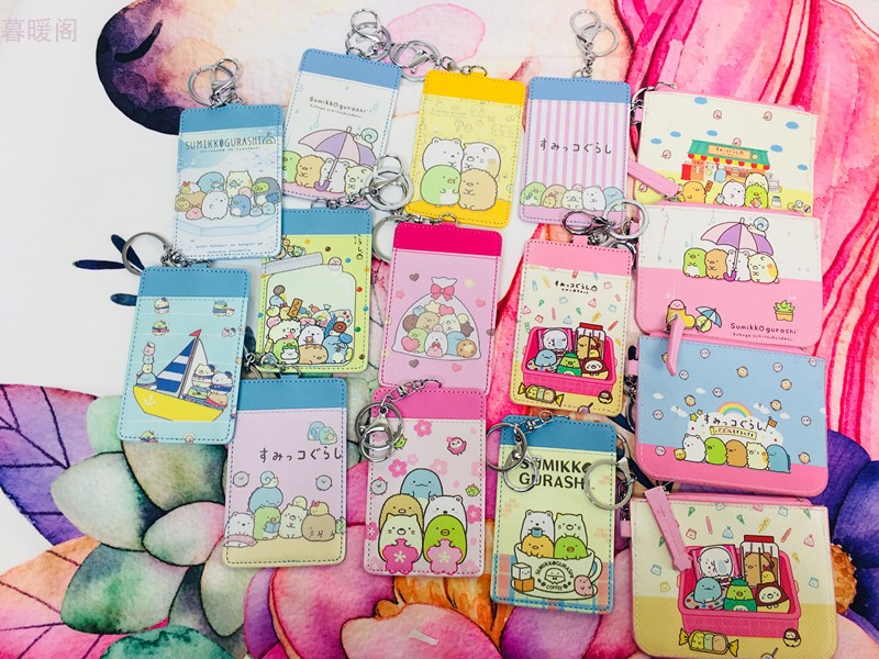 Cartoon góc bio PU thẻ túi ví một đồng xu nhỏ túi dây kéo di động đa chức năng thẻ bìa ví đựng thẻ nam