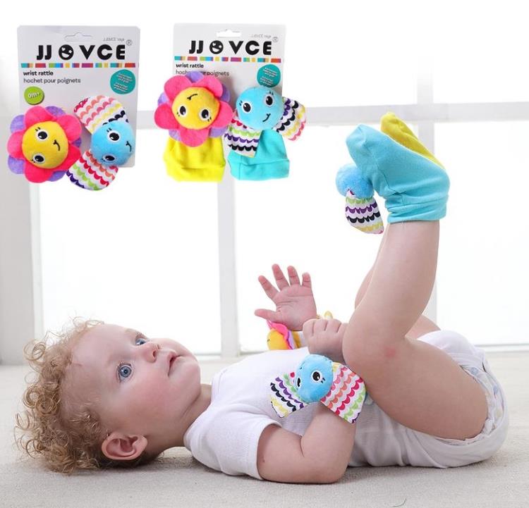 Foreign trade American newborns Wrist Shake watch with baby loud bell socks baby Puzzle Early to teach Toys