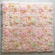 Custom Emulation Plant Wall Wedding Celebration Rose Wall wall Wall Decoration Flower Platoon Finished Flowers Wall Background Mesh Red Wall
