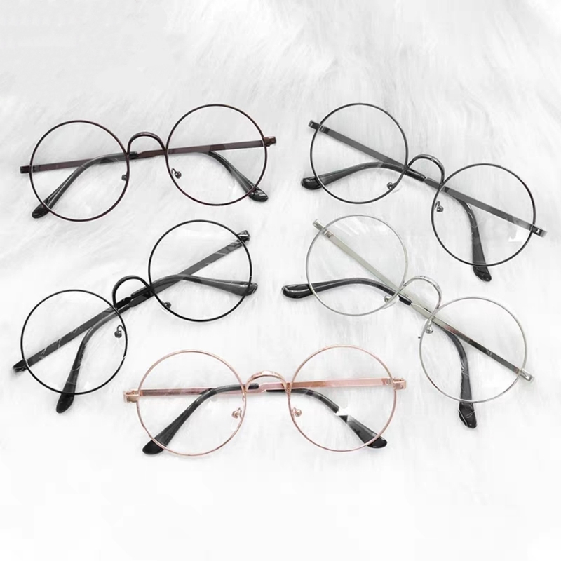 Bjd Silicone Doll Artistic Flat Glasses Cute Eyeglass Frames Decoration Retro Women's Full-Frame Round Glasses Frame Bjd Silicone Doll Artistic Flat Glasses Cute Eyeglass Frames Decoration Retro Women's Full-Frame Round Glasses Frame