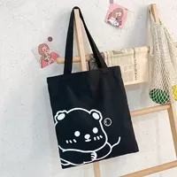Canvas Bag-Black Party Bear Bear