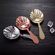 Bar bartending European Julip shell ice filter bartending mixing cup stainless steel porous filter mesh