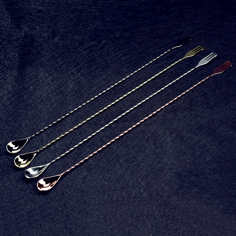 Emperor Star wine set 304 stainless steel fine thread with fork long bar spoon stirring spoon bartending stick