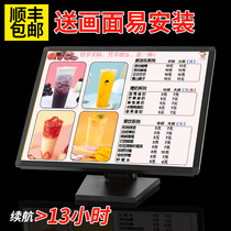 Luminous menu showcases Led light box Billboard Milk Tea Shop Bar Desk Top Standing Order of Dining Card Price Table