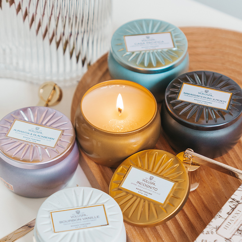 voluspa scented candle Rose household indoor long-lasting smoke-free soothing sleep purifying air scented candle