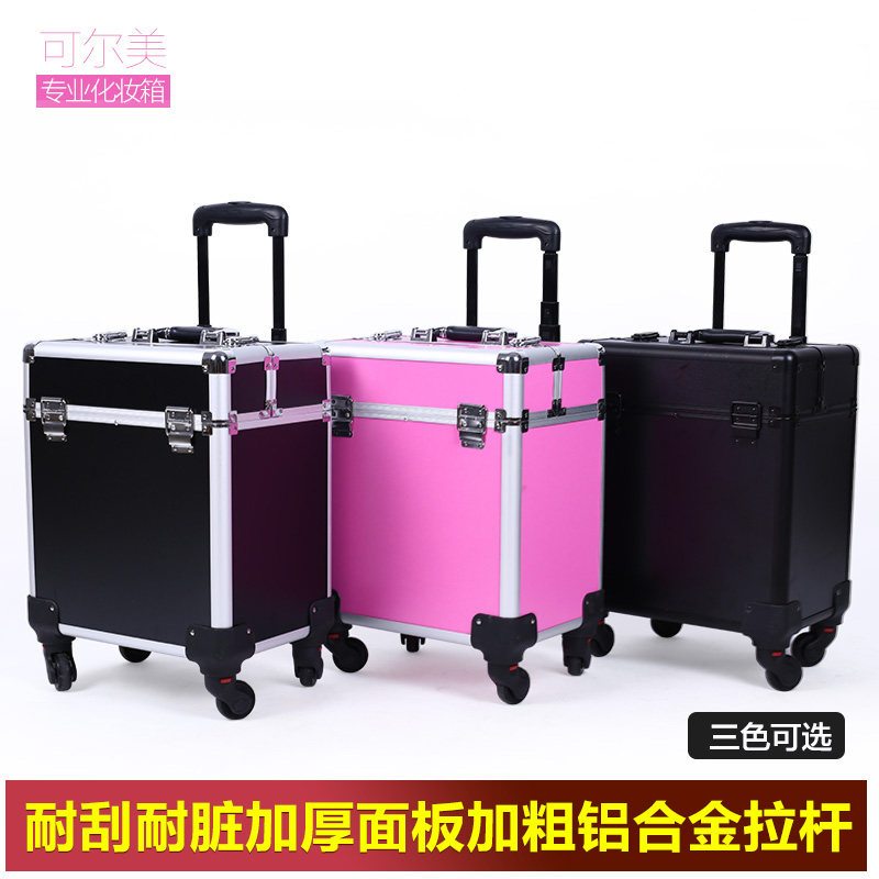 Large Number Professional Lausing Makeup Case Multilayer Universal Wheels With Lock Beauty Chia Tattoo Embroidery Heel Makeup Beauty Semi Permanent Toolbox