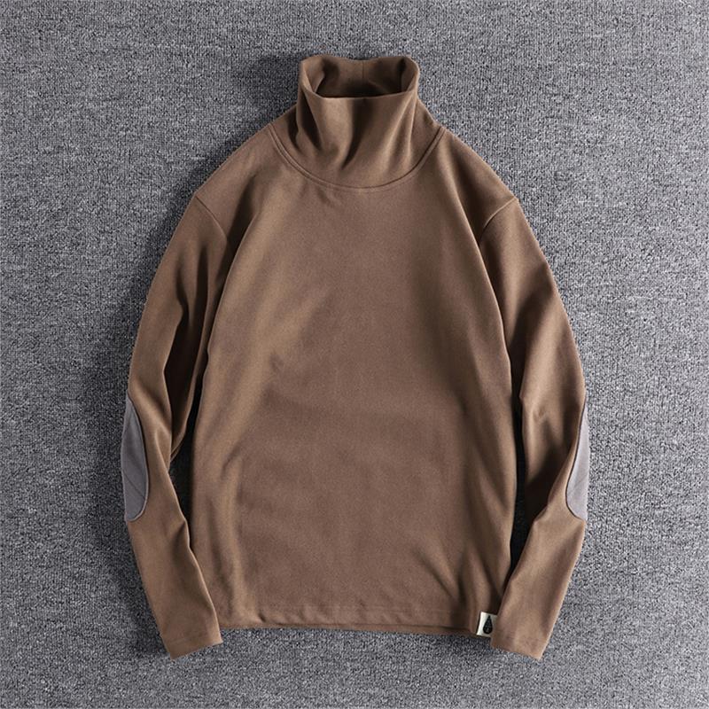 Warm Base Layer Double-Sided Thickened Half-Undergarment Men's Autumn High-Neck Spliced German Velvet Mid-Neck Autumn and Winter Long-Sleeve T-Shirt Warm Base Layer Double-Sided Thickened Half-Undergarment Men's Autumn High-Neck Spliced German Velvet Mid-Neck Autumn and Winter Long-Sleeve T-Shirt