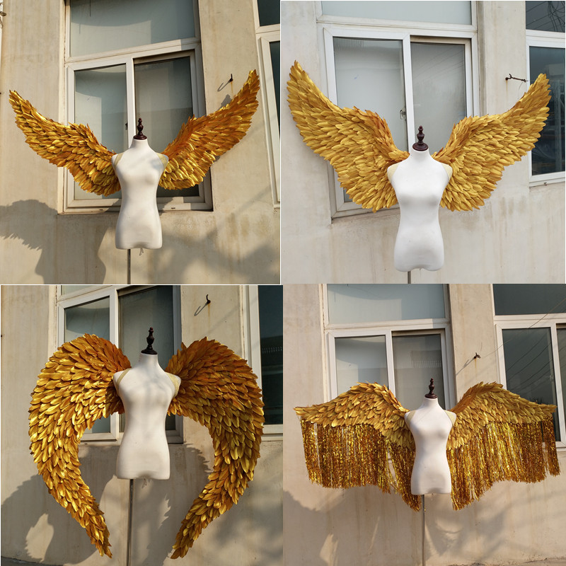 Adult Gold Angel Wings Props Nightclub Stage Performance Catwalk Show Wings Props Free Shipping Adult Gold Angel Wings Props Nightclub Stage Performance Catwalk Show Wings Props Free Shipping
