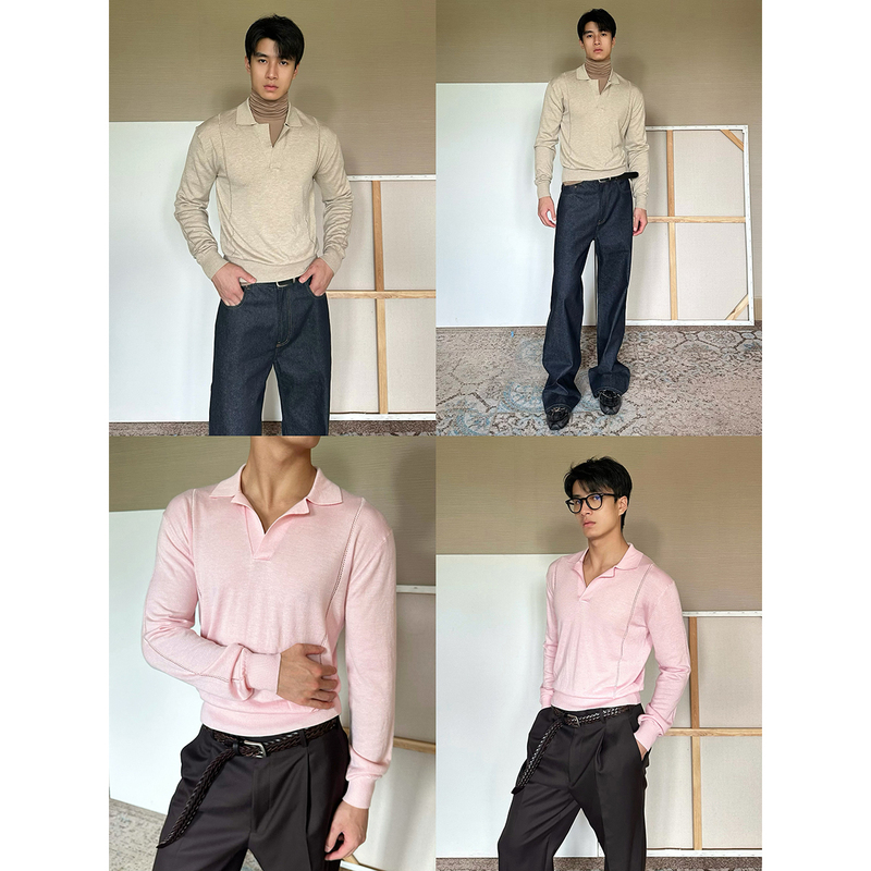 Trendywu French-Style New Money "Streaming Light" Sailor Collar Wool Skin-Friendly Hollow Pattern Elegant Knit Sweater