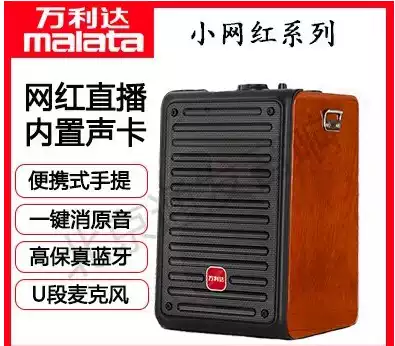 Wanlida square dance sound network Red live outdoor box M9112 sound card microphone K song high power portable Portable