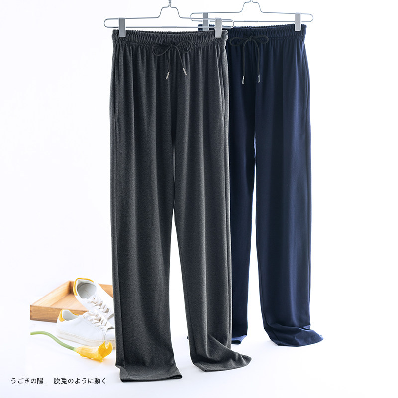 Spring and Autumn Men's Pajama Pants Spring and Autumn Pure Cotton Trousers Loose Casual Sports Home Pants Autumn Cotton Home Pants